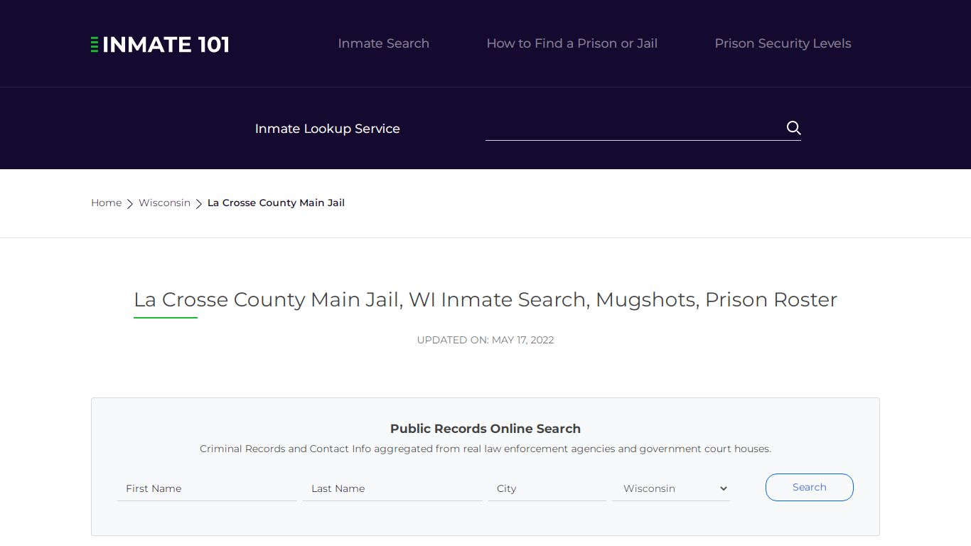 La Crosse County Main Jail, WI Inmate Search, Mugshots, Prison Roster ...